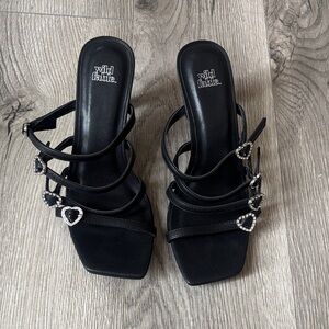 Wild Fable Black Strappy Women's Heels